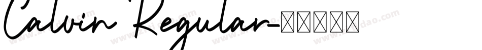 Calvin Regular字体转换